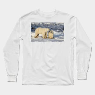 Polar Bear, Mother & Cub, Churchill, Canada Long Sleeve T-Shirt